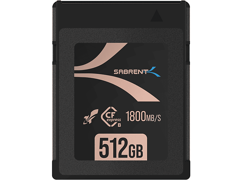 SABRENT 512GB CFexpress Typ B, 512 GB, CFexpress-Karte, CFexpress 1800 MB/s