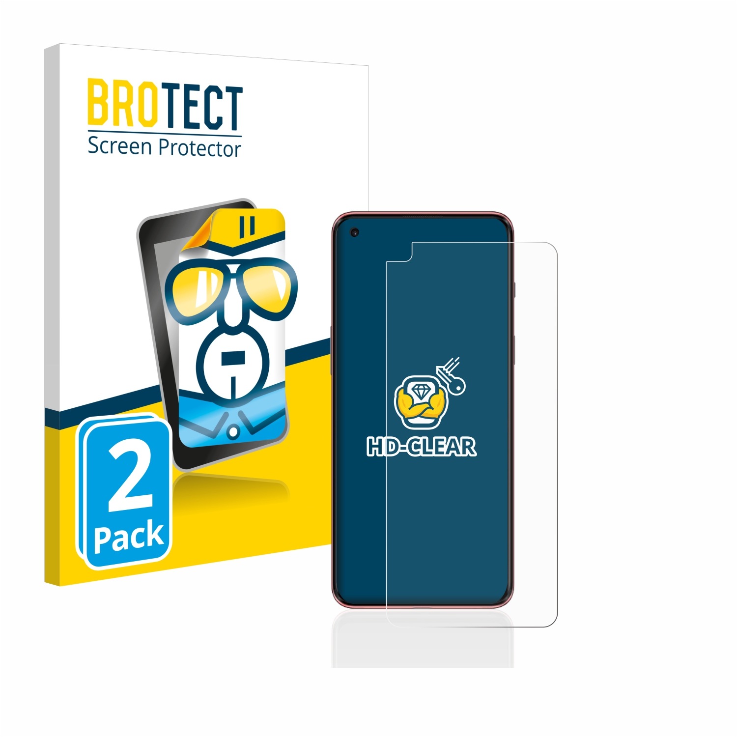 Nord 2 5G) 2x OnePlus BROTECT klare Schutzfolie(für