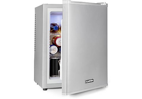 KLARSTEIN Happy Hour 32 Mini-Kühlschrank (G, 54 cm hoch, Silber