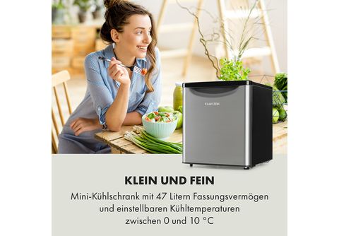 KLARSTEIN Yummy Mini-Kühlschrank (F, 51 cm hoch, Schwarz)