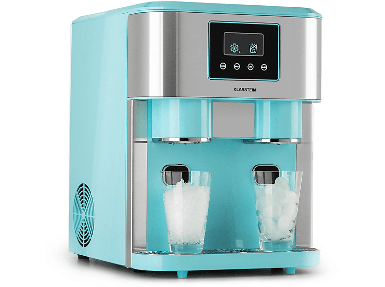 KLARSTEIN Eiszeit Crush Eiswürfelmaschine (150 Watt, Pastellblau)