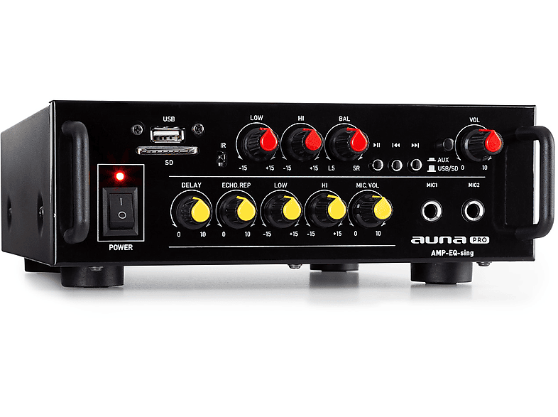 AUNA Amp EQ BT HiFiKaraokeVerstärker, Schwarz MediaMarkt