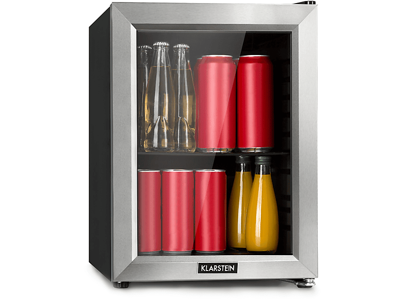 KLARSTEIN Harlem Getränkekühlschrank (E, 48,50 cm hoch, Edelstahl)