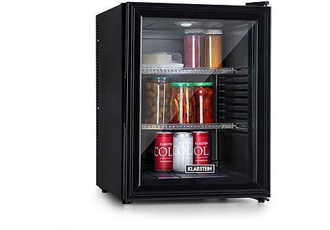 KLARSTEIN Brooklyn 42 Mini-Kühlschrank (F, 53,5 cm hoch, Schwarz