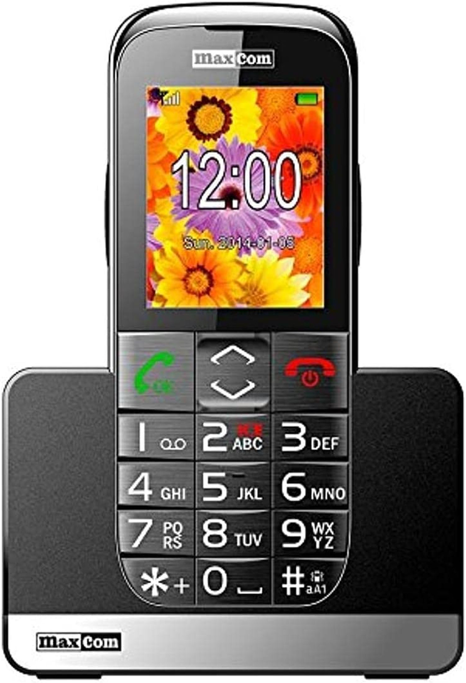 Schwarz MAXCOM MM720BB Mobiltelefon,