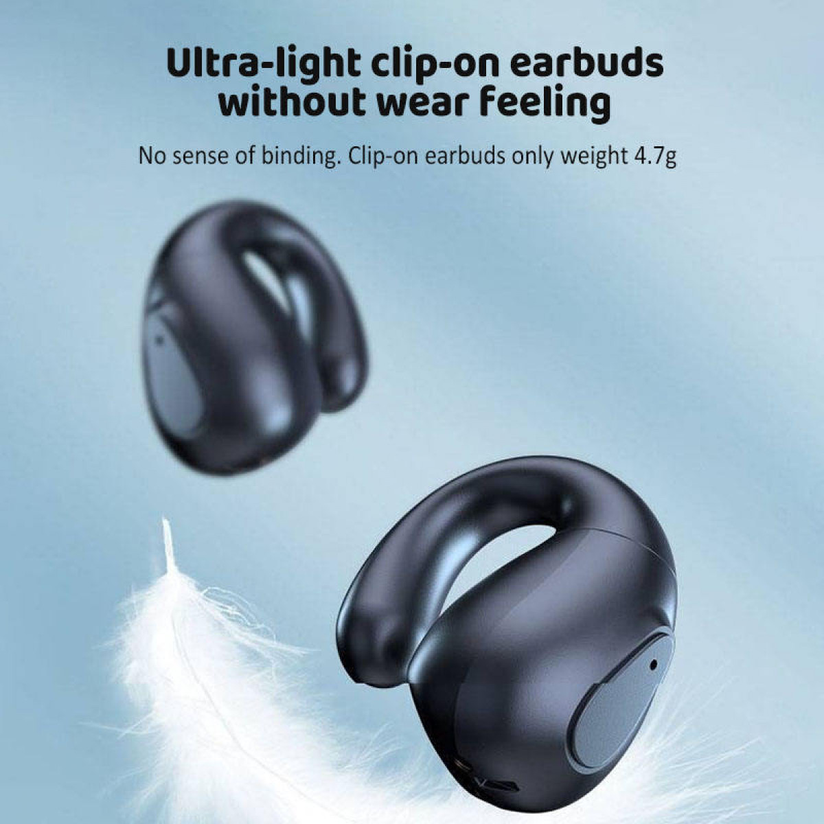 INF Drahtlose Knochenleitungs-Ohrhörer, Ohrclip-Kopfhörer, 5.3, Kabellose Bluetooth In-ear Kopfhörer Schwarz