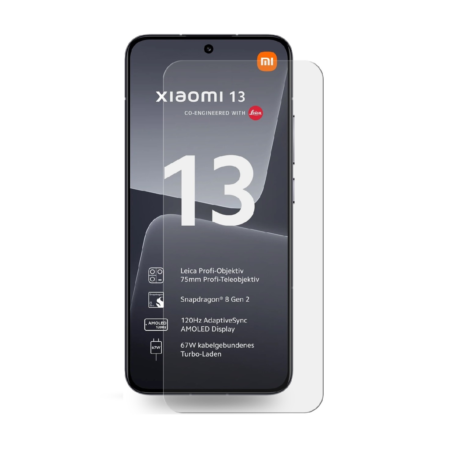 FULL Xiaomi Displayschutzfolie(für Premium 13) 3x PROTECTORKING KLAR Schutzfolie 3D COVER
