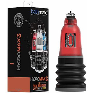 Masturbador - BATHMATE Hydro Max 3, Silicone, Rojo/Negro