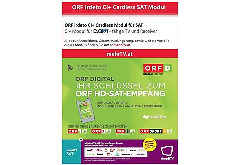 Digikabel ORF irdeto CI+ Digital Direkt SAT Modul CI+ Modul