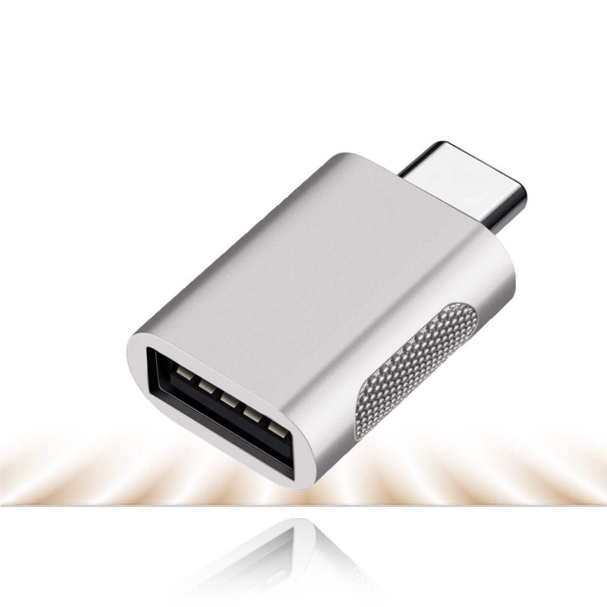 CRADYS USB C Adapter Adapter, zu USB silber Silber