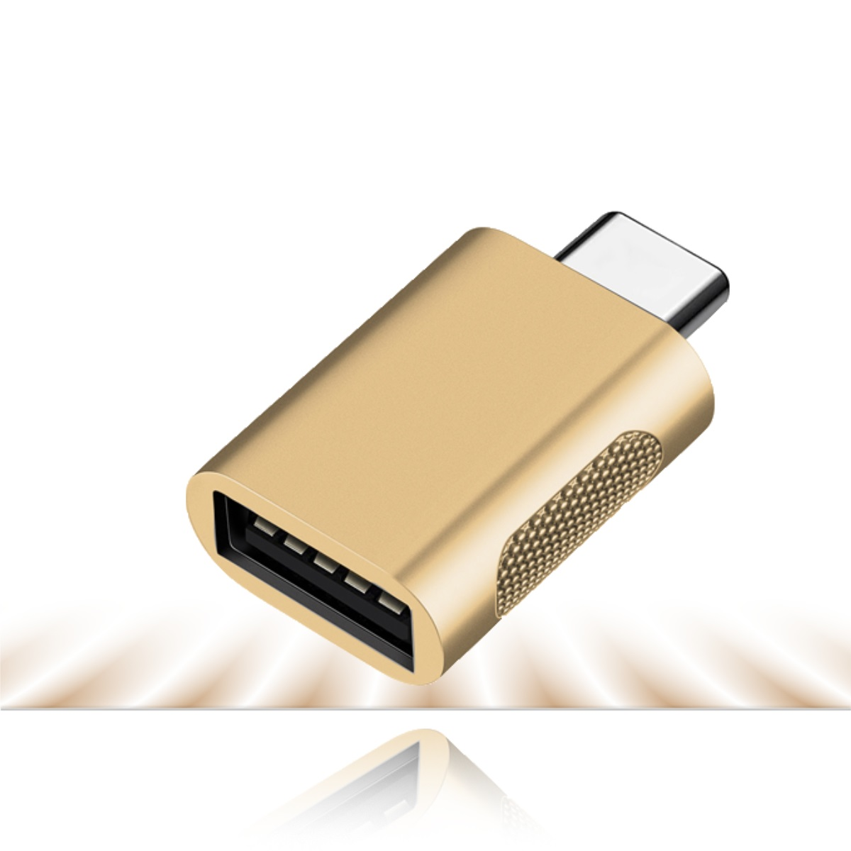 CRADYS USB C Adapter Gold USB gold zu Adapter