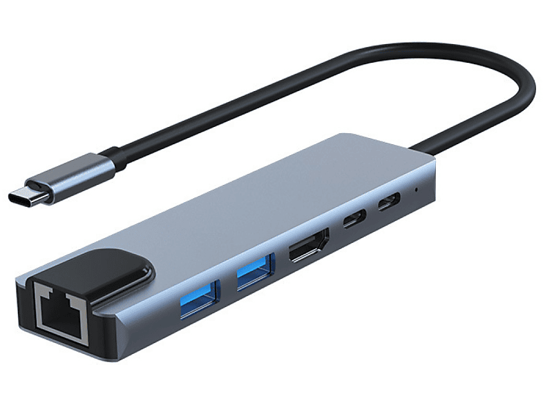 Docking station RJ45 USB-A, USB-C, INF USB-C-Multiport-Adapter HDMI,