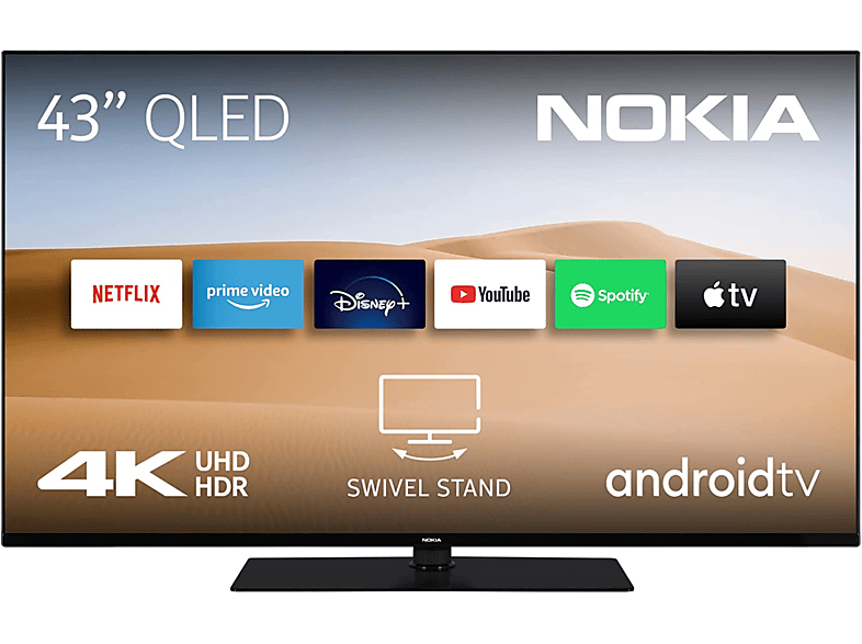 NOKIA QN43GV315I TV, QLED (Flat, cm, 4K, / Android) LED Zoll TV SMART 109 43