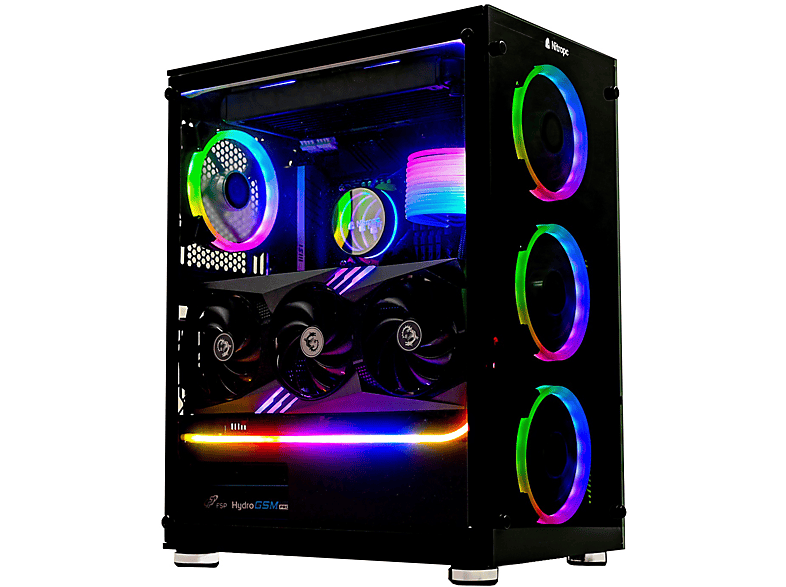 PC Gaming - NITROPC Pack Platinum, AMD Ryzen 7 7700X (8 núcleos, 16 hilos, de 4,50 GHz hasta 5,40 GHz (turbo)), 32 GB RAM, 1 TB SSD, GeForce RTX™  4060, Windows 11 Home (64 Bit), Windows 11 Home, Negro