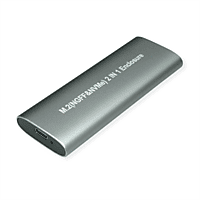 VALUE Externes SSD-Gehäuse, M.2, NVMe zu USB 3.2 Gen 2 Typ C M.2 SSD-Gehäuse, silberfarben