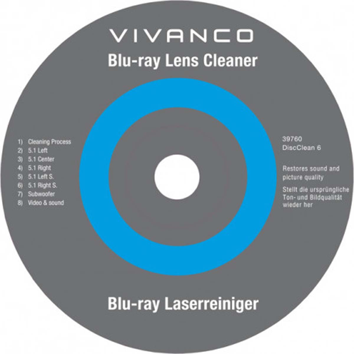 VIVANCO 39760 Laserreiniger Schwarz HD-DVD, und Blu-ray für