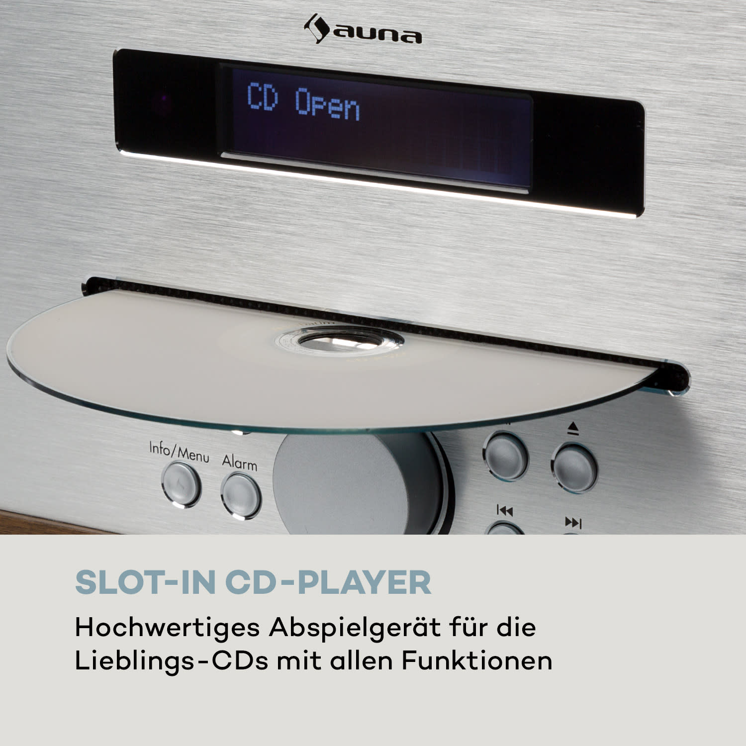 AUNA Silver DAB, CD-Player, Braun Star CD-DAB