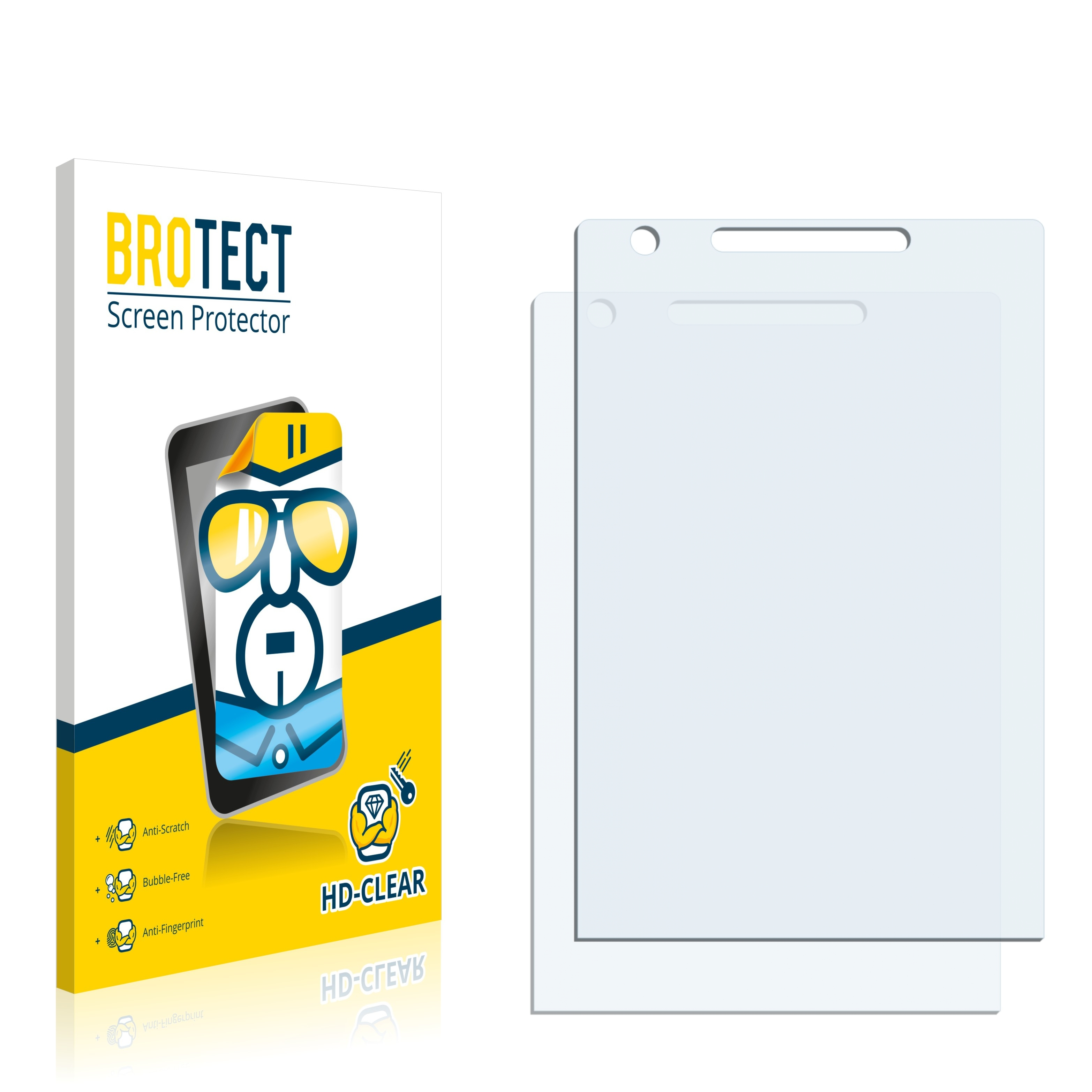 BROTECT 2x klare Schutzfolie(für Sony Ericsson J105i)