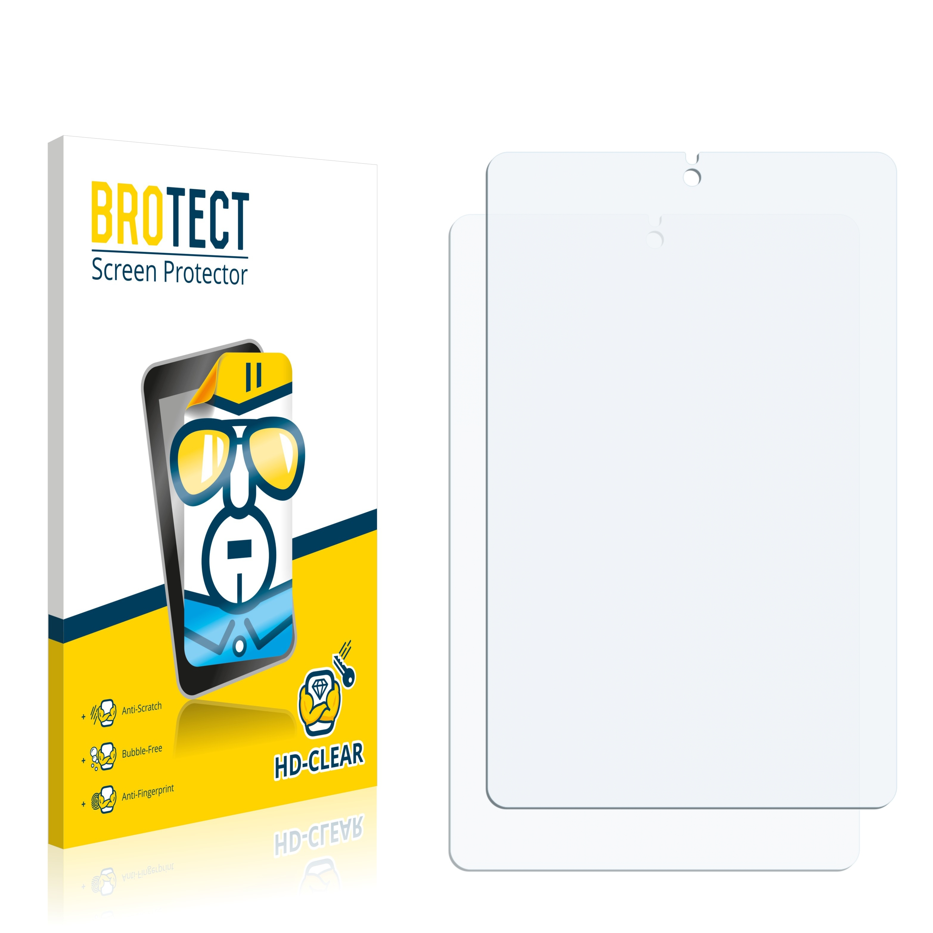 BROTECT 2x klare Schutzfolie(für Mediacom Blue 7.0 Go M-MP740GOB) petrol SmartPad