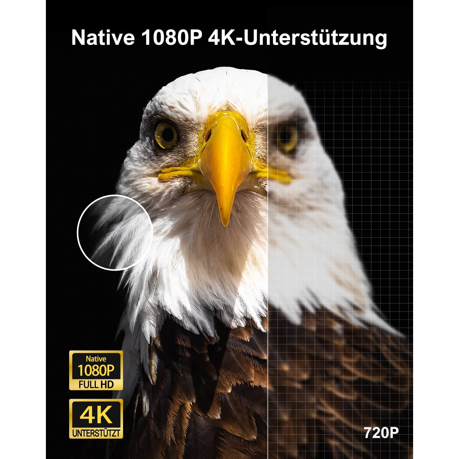 ULTIMEA Native 1080P ANSI-Lumen) LCD 300 Bluetooth Beamer(Full-HD