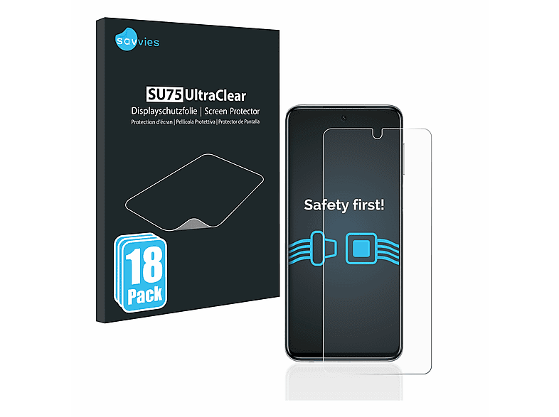 Redmi Xiaomi Note Schutzfolie(für 9S) SAVVIES klare 18x