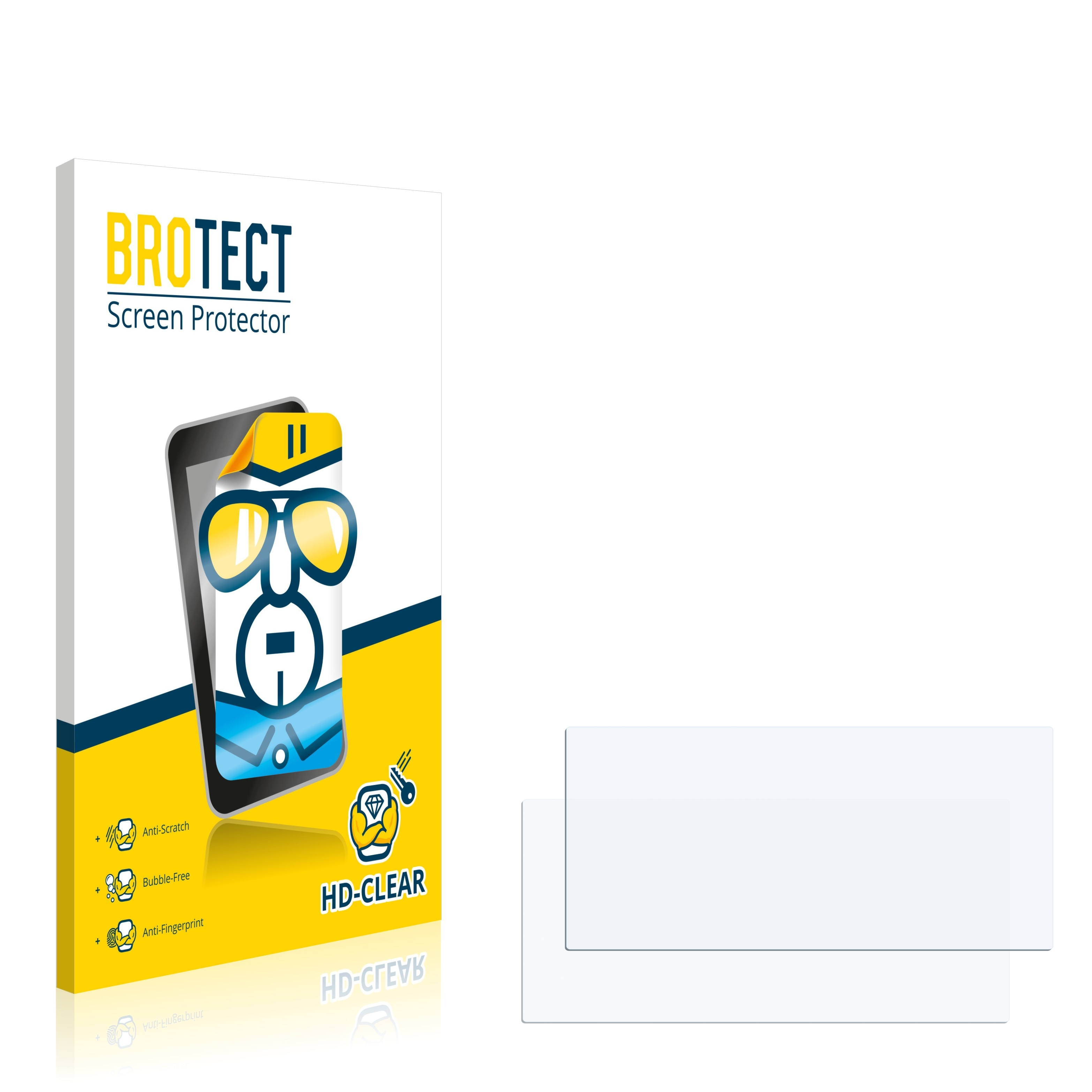BROTECT 2x klare Schutzfolie(für Smartbox) Graupner HOTT