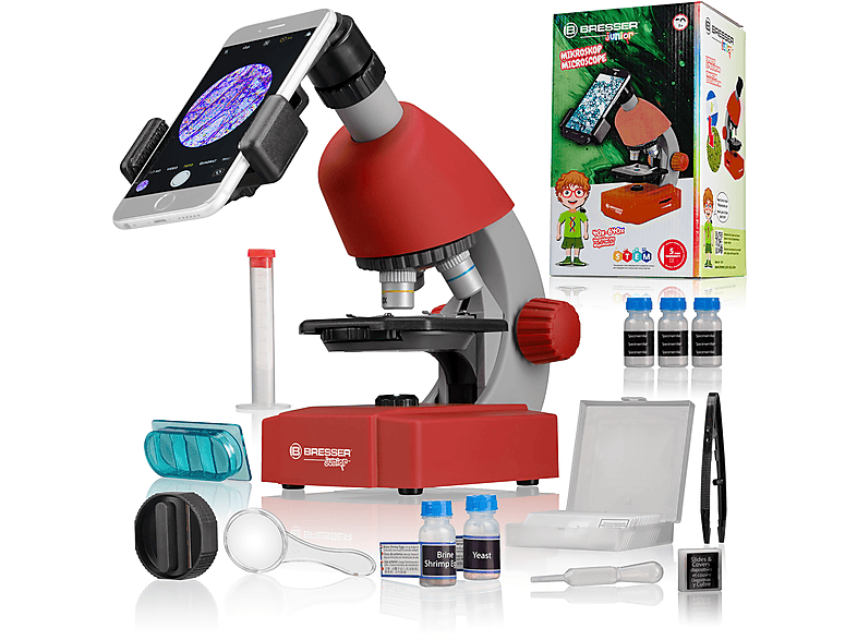 Microscope National Geographic Microscope Junior BRESSER 40x-640x - Kit Débutant Avec éclairage LED Bresser Microscope