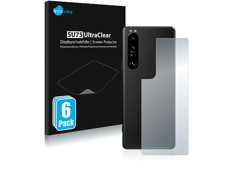 SAVVIES 6x klare Schutzfolie(für Sony Xperia 1 III 5G)