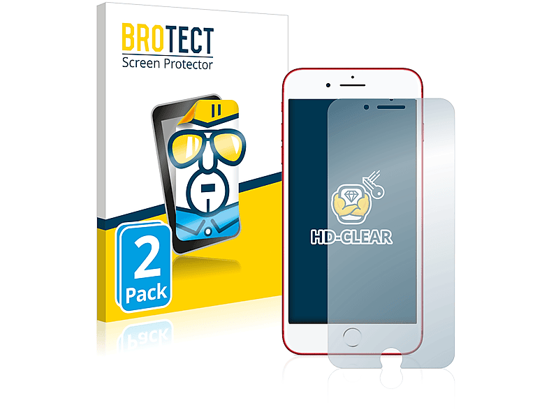 BROTECT 2x klare Schutzfolie(für Apple iPhone 7 Plus Red) | Displayschutzfolien & Gläser