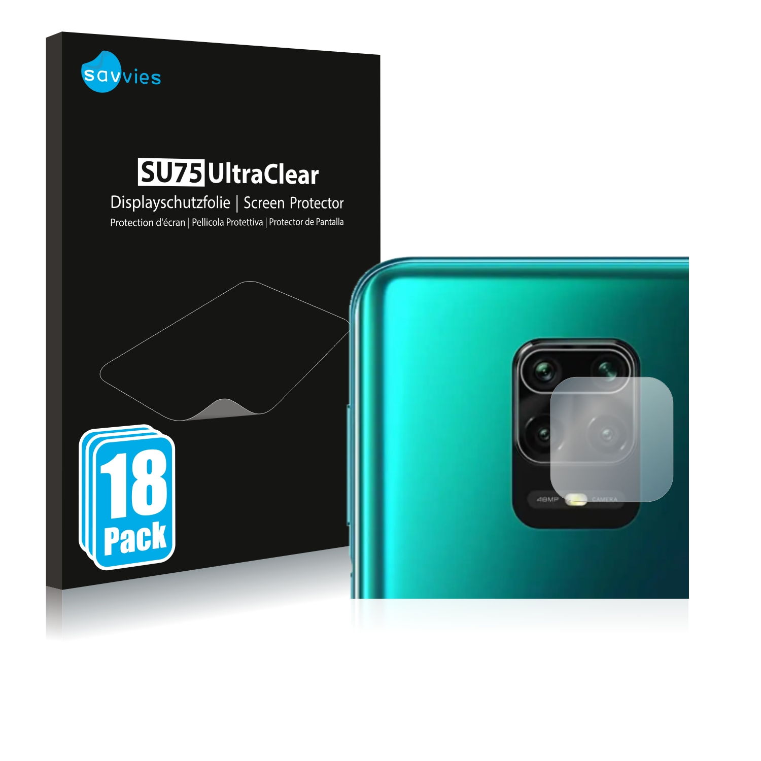 SAVVIES 18x Redmi klare Lite Note Xiaomi Kamera)) 10 Schutzfolie(für (NUR