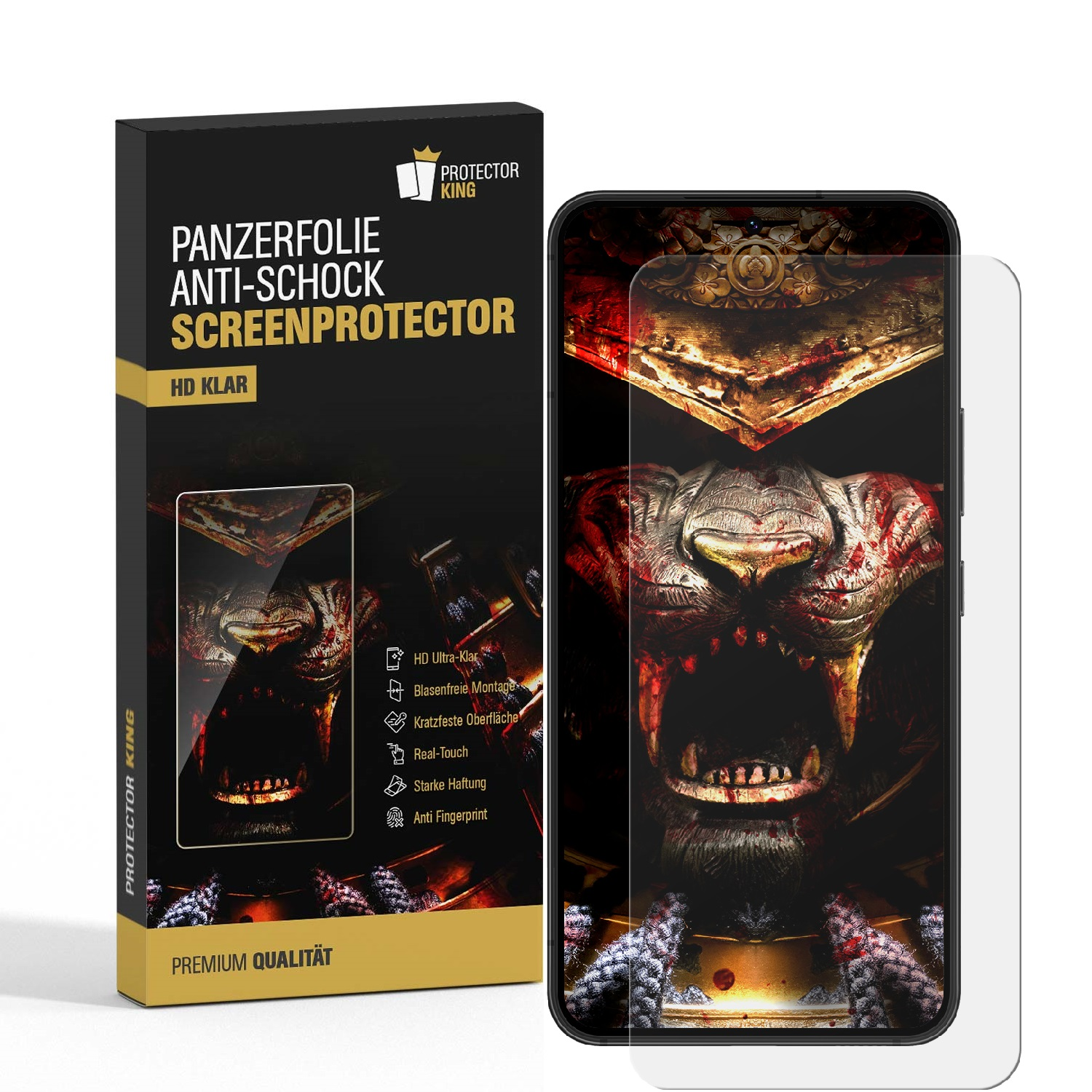 PROTECTORKING 2x Panzerfolie NANO ANTI-SHOCK HD KLAR Galaxy Samsung S21 FE) Displayschutzfolie(für