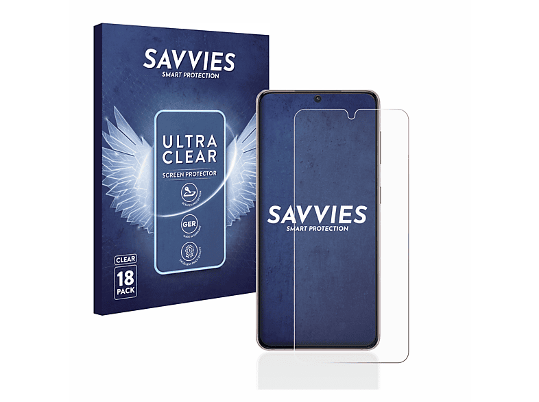 S21) Galaxy Schutzfolie(für SAVVIES 18x klare Samsung