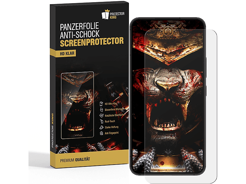 PROTECTORKING 4x Panzerfolie NANO ANTI-SHOCK HD Galaxy S21 FE) Displayschutzfolie(für KLAR Samsung