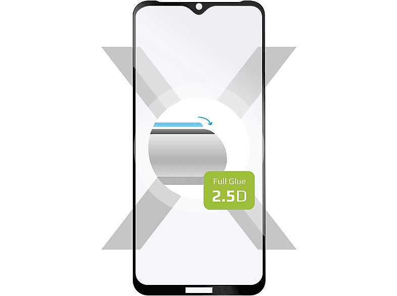 FIXED FIXGFA-518-BK Displayschutz(für Redmi 9A/9A 2022/9C/9C NFC Xiaomi)