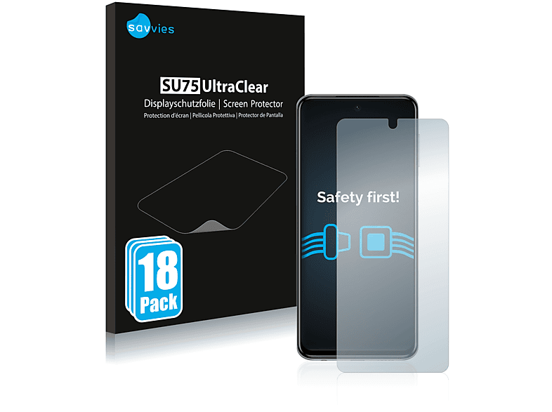 SAVVIES 18x klare Note Lite) Redmi 10 Schutzfolie(für Xiaomi