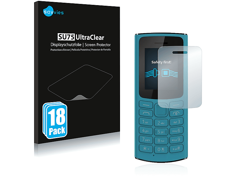 Schutzfolie(für 105 4G klare SAVVIES 18x Nokia 2021)