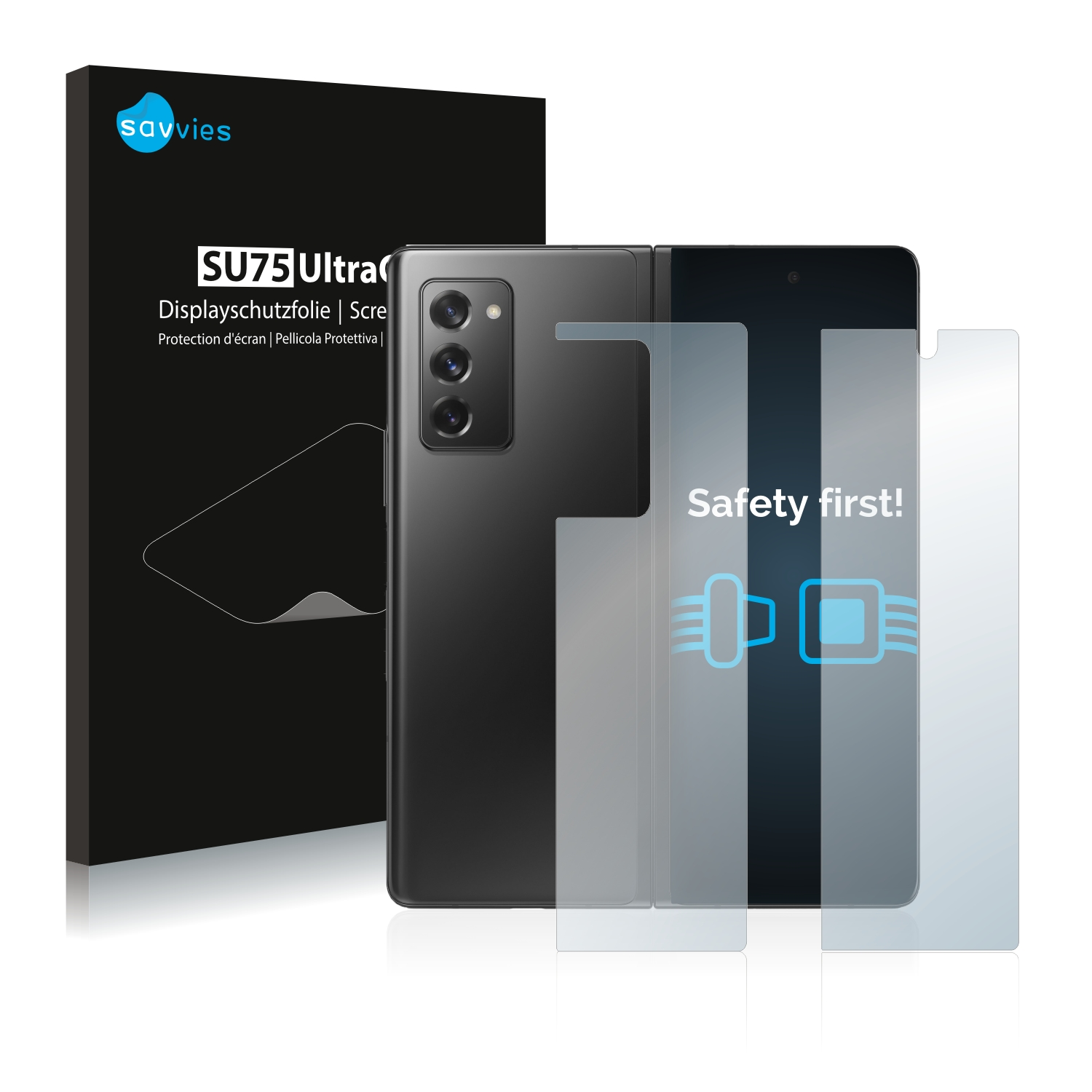 SAVVIES 18x klare Schutzfolie(für 5G) Samsung Fold 2 Galaxy Z