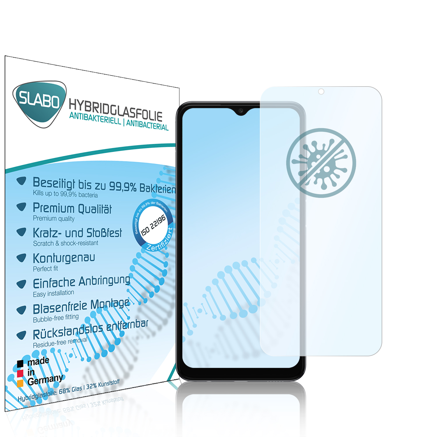 SLABO antibakteriell flexibles Hybridglas Displayschutz(für Samsung Samsung A04s) Galaxy