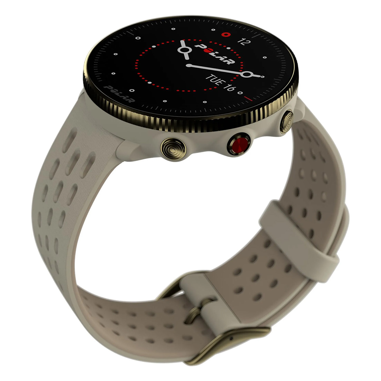 Silikon, - Polymergehäuse 90085161 210 130 POLAR Beige Smartwatch Glasfaserverstärktes mm,