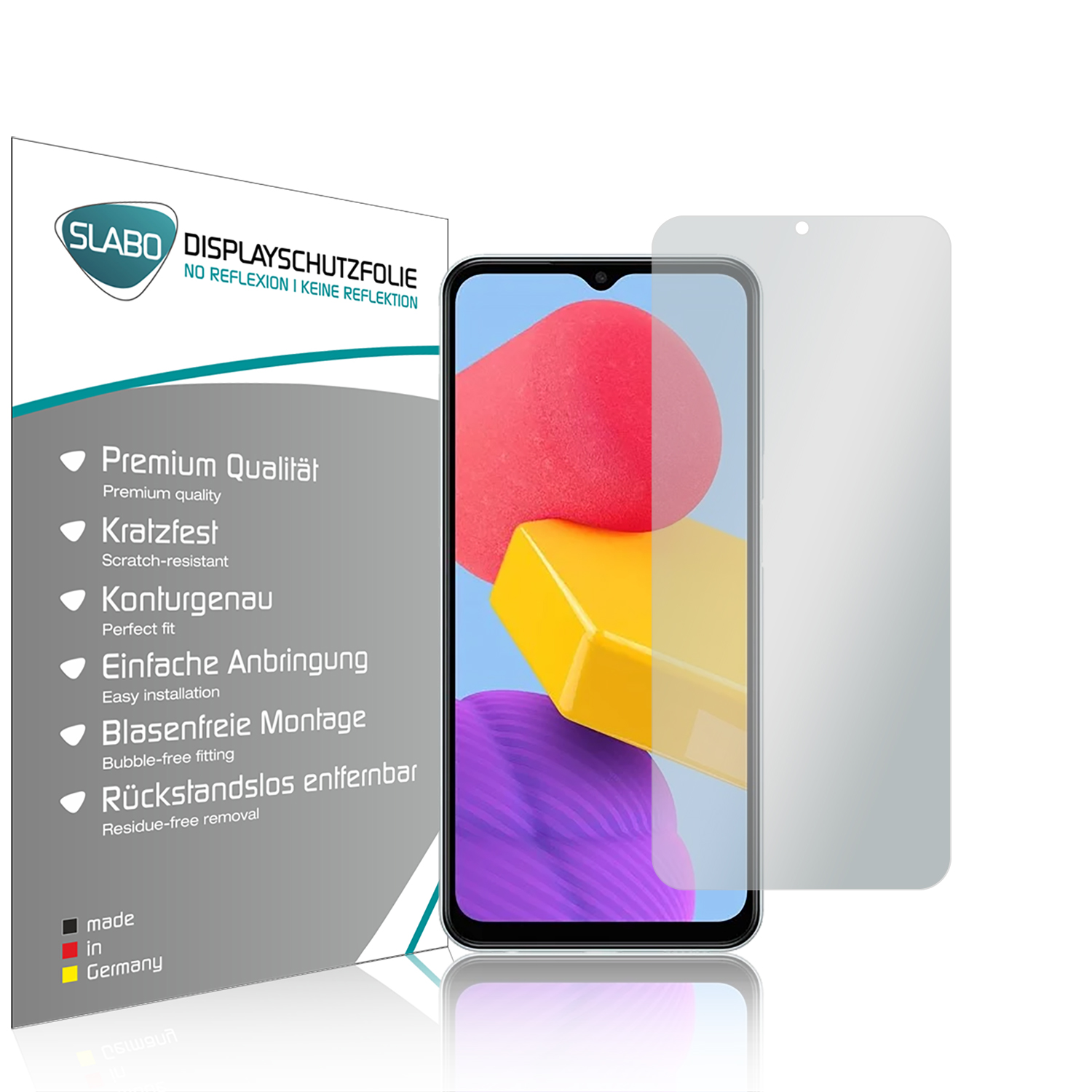 SLABO 4 x No Reflexion Displayschutz(für Samsung Galaxy M13 Samsung 4G)