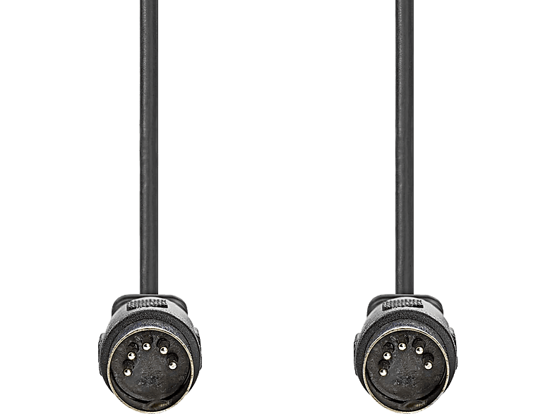 Schwarz DIN-Audio-Kabel, NEDIS CAGL20000BK10