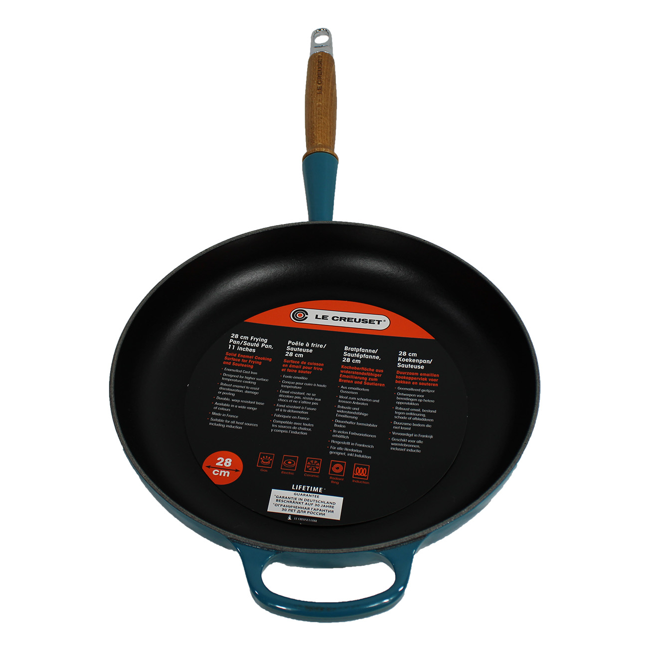 (Stahl, CREUSET Bratpfanne Emaille) 20258286420422 cm 28 Beschichtung: LE