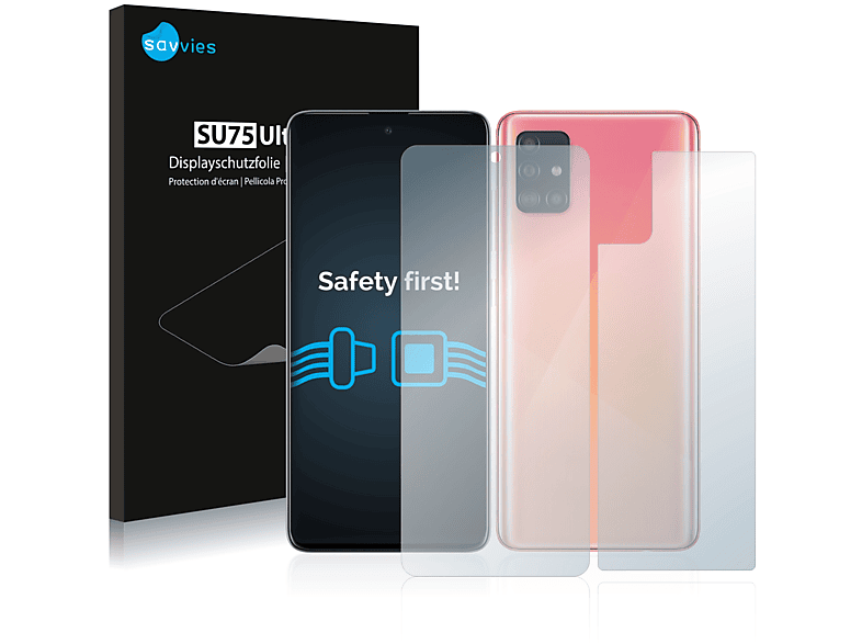 SAVVIES 18x klare Schutzfolie(für Samsung Galaxy A51 5G)