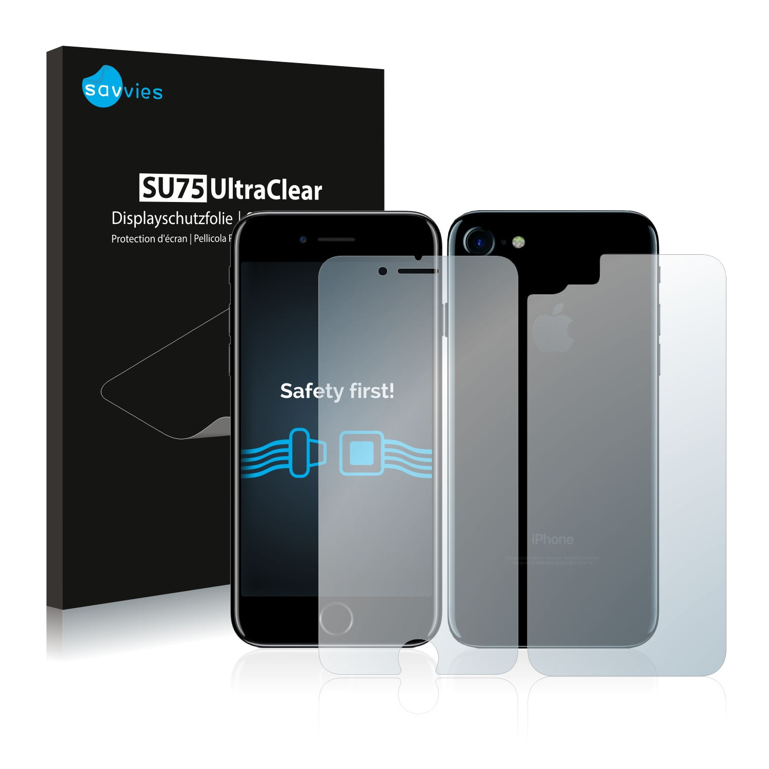 SAVVIES 18x klare Schutzfolie(für Apple iPhone 7)