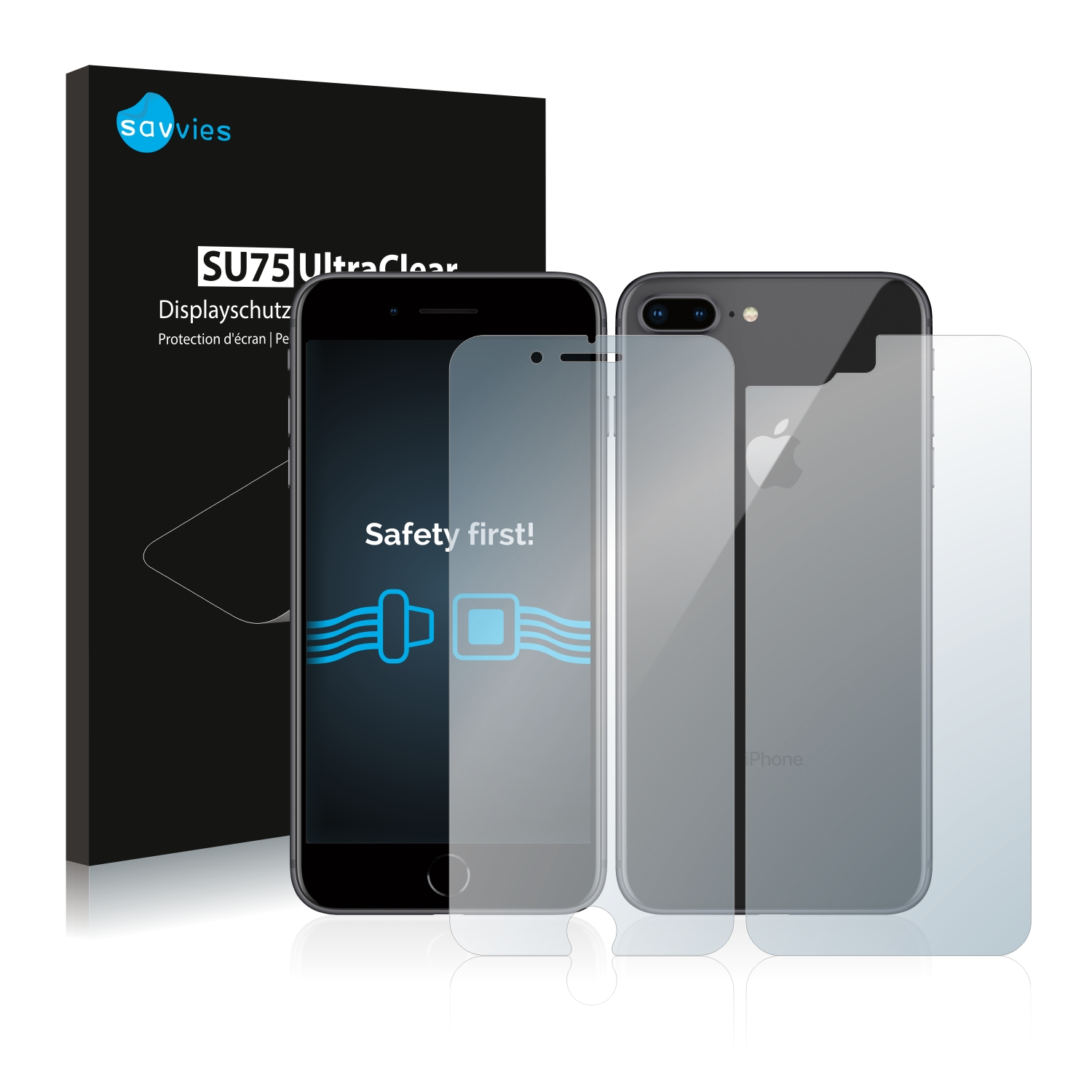 SAVVIES 18x Apple 8 Plus) Schutzfolie(für iPhone klare