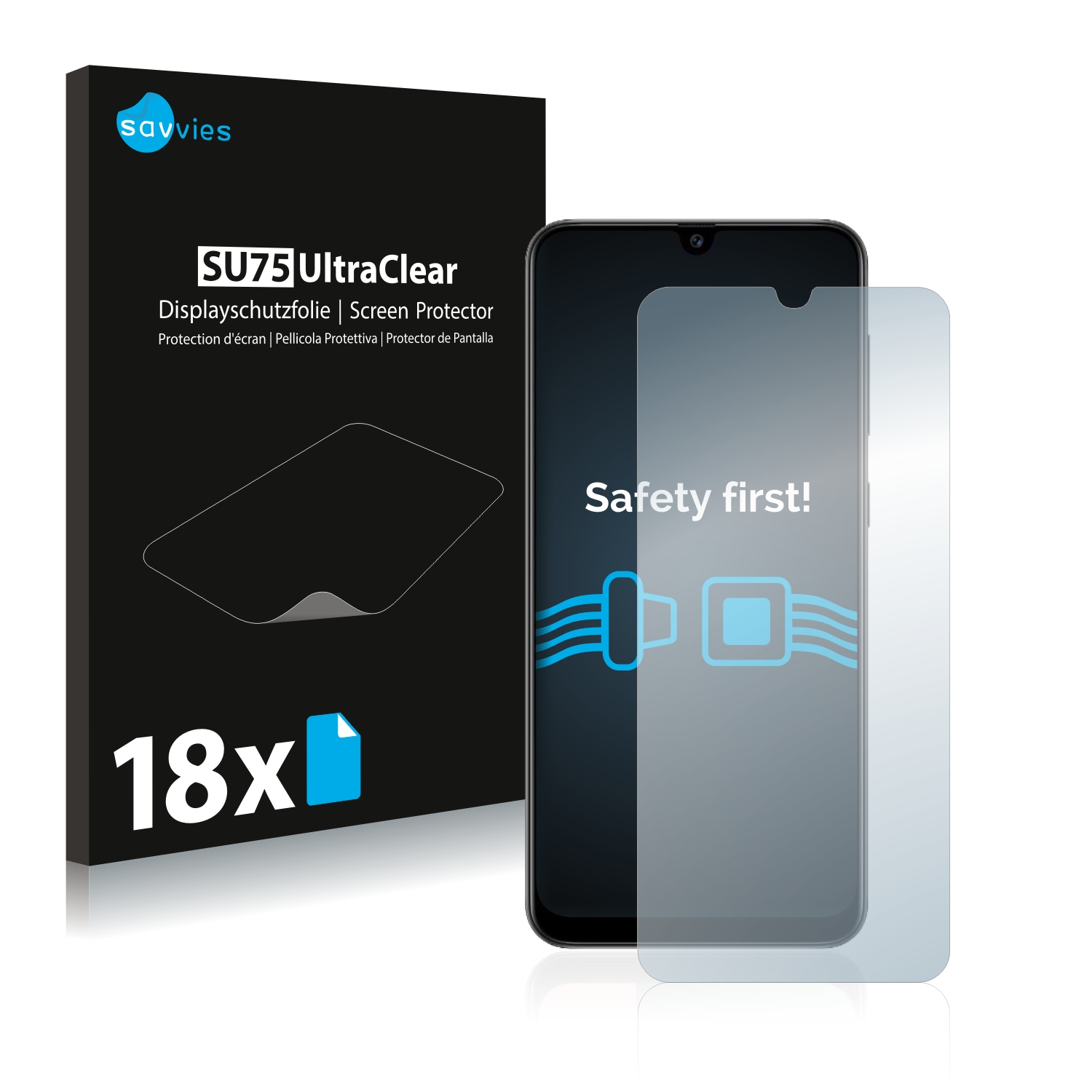 SAVVIES 18x klare Schutzfolie(für A50s) Galaxy Samsung