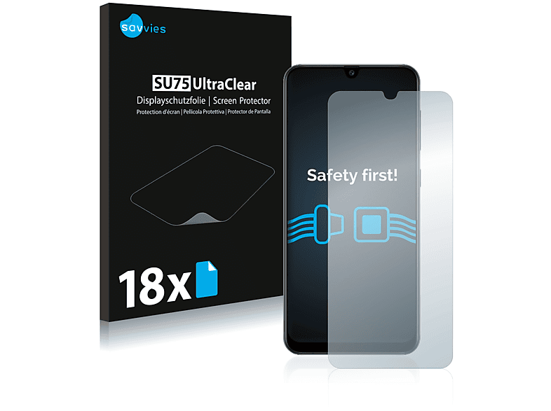 SAVVIES 18x klare Schutzfolie(für Samsung Galaxy A50s) | Displayschutzfolien & Gläser