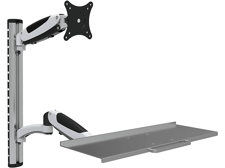 HFTEK (FY02WS) mit Tastaturablage Wandhalterung, Weiß