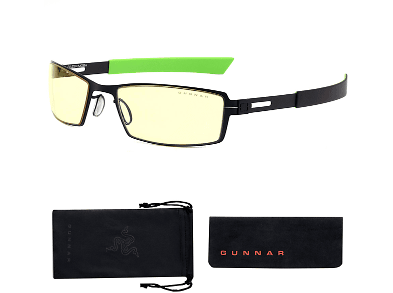 Gaming Razer Blaulichtfilter, (Age Premium, Amber Onyx Rahmen, - Kids MOBA Brille 12+), GUNNAR Tönung, UV-Schutz,