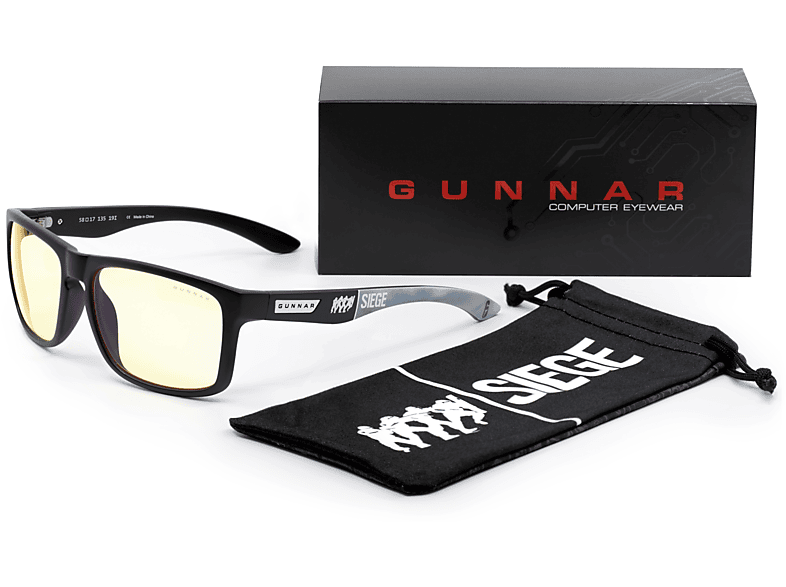 Edition, Amber Tönung, Siege Intercept, Brille GUNNAR Premium, Gaming Blaulichtfilter, 6 UV-Schutz,